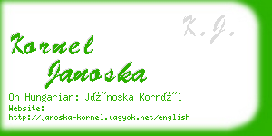 kornel janoska business card